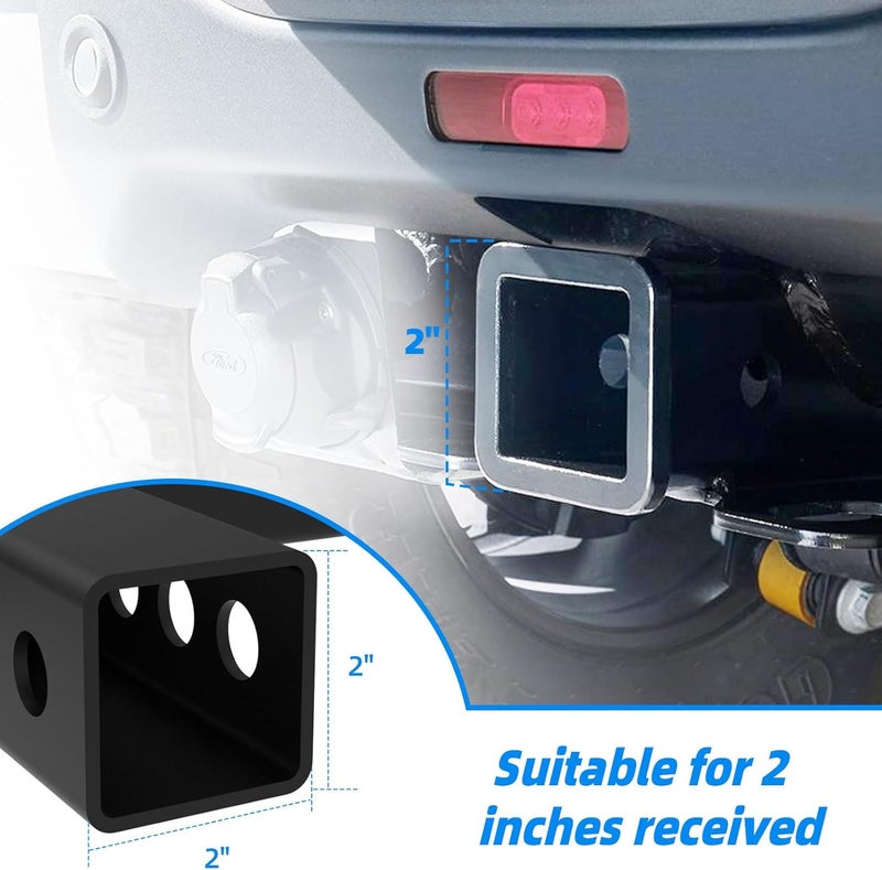 Qualward Hitch Step for 2 Inch Receiver, Steel Trailer Step with Non-Slip and Rust Towing Bumper Guard for Most Car SUV Truck Pickup, 500LBS Max Load - Image 5